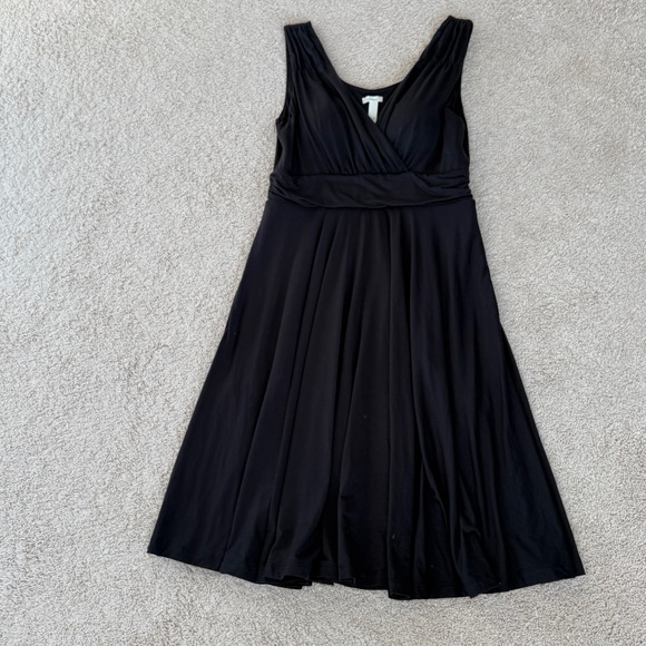 Soma Black Surplice V-Neck Sleeveless Dress Size M - Picture 4 of 8